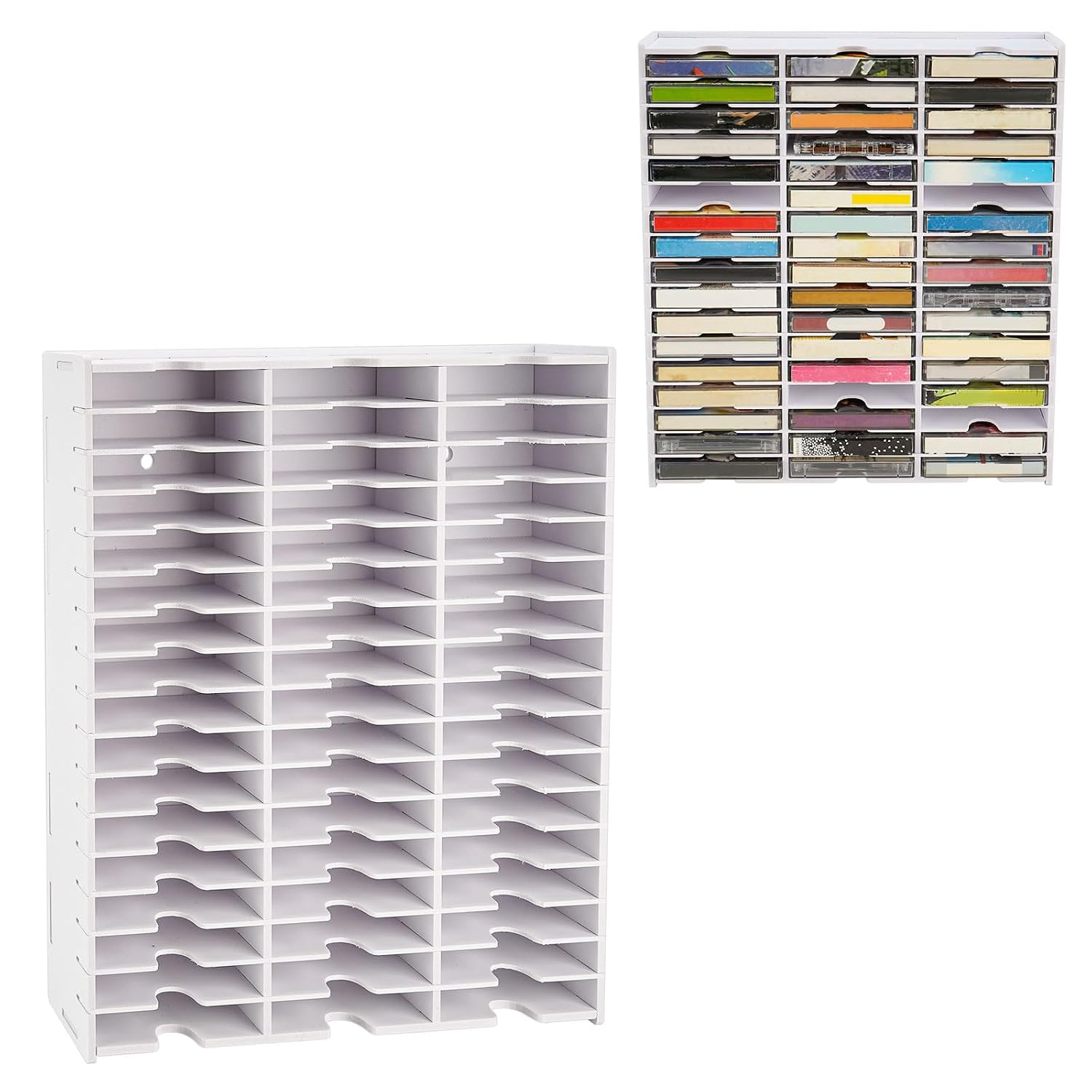 Sanfurney 51-Slot Cassette Tape Storage Rack Ink Pad Organizer Holder, Wall-Mounted - Review, Price and Buying Guide