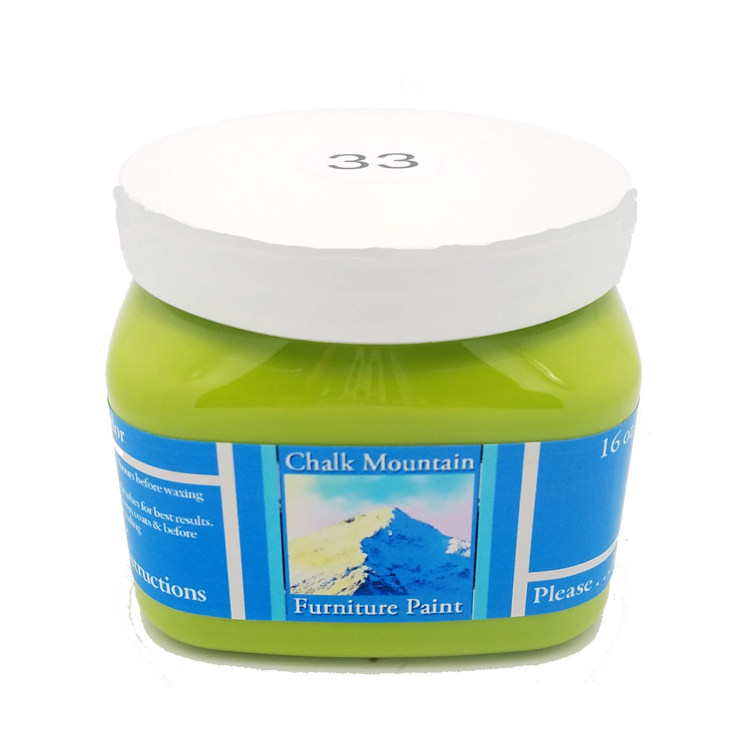 Chalk Style All-in-One Paint: Eco-friendly, matte finish for furniture, home decor, cabinets, and crafts. Low voc and odor. 16oz #33 Seas Green