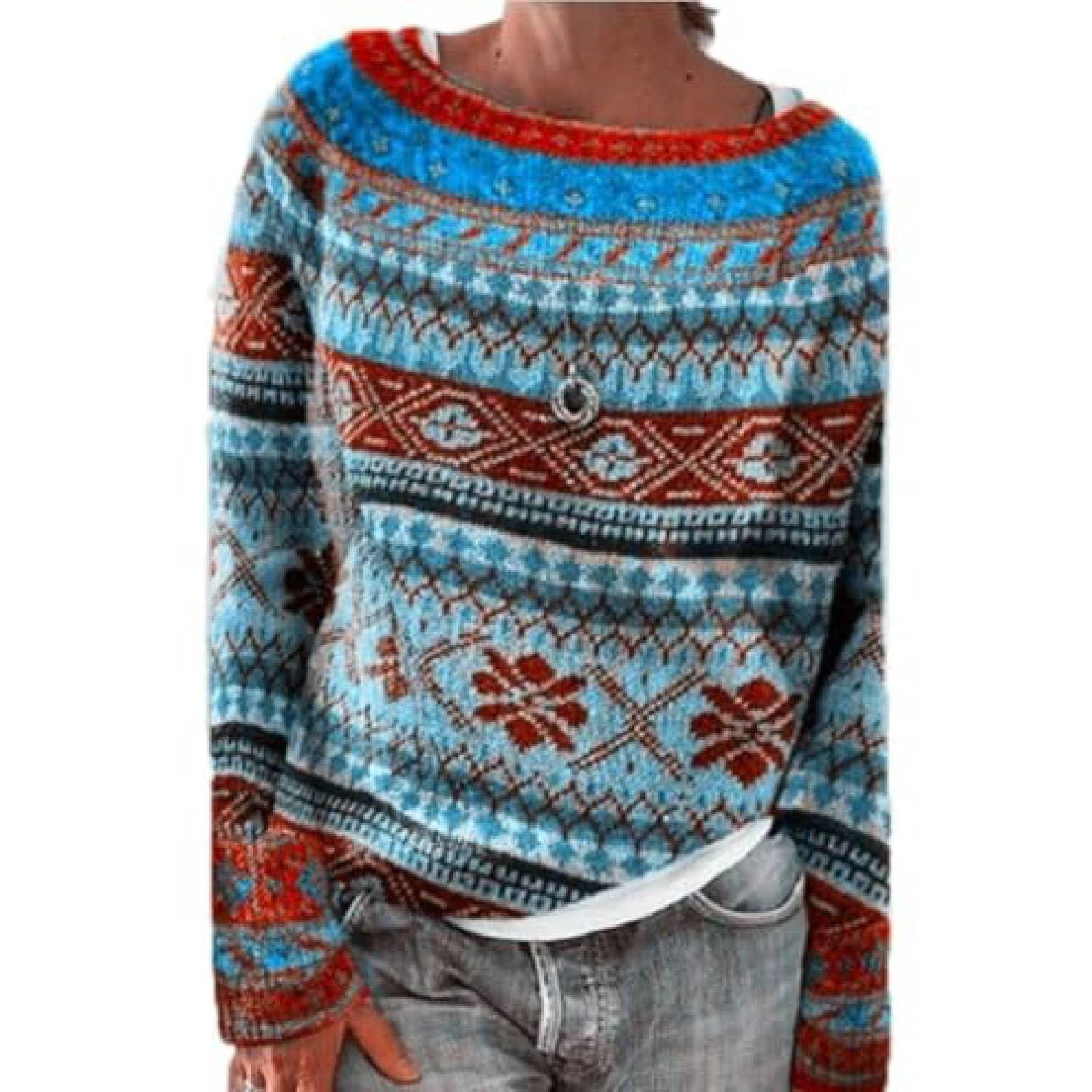 Fairisle Jumper Womens Classy Christmas Jumpers SDERG Fair Isle