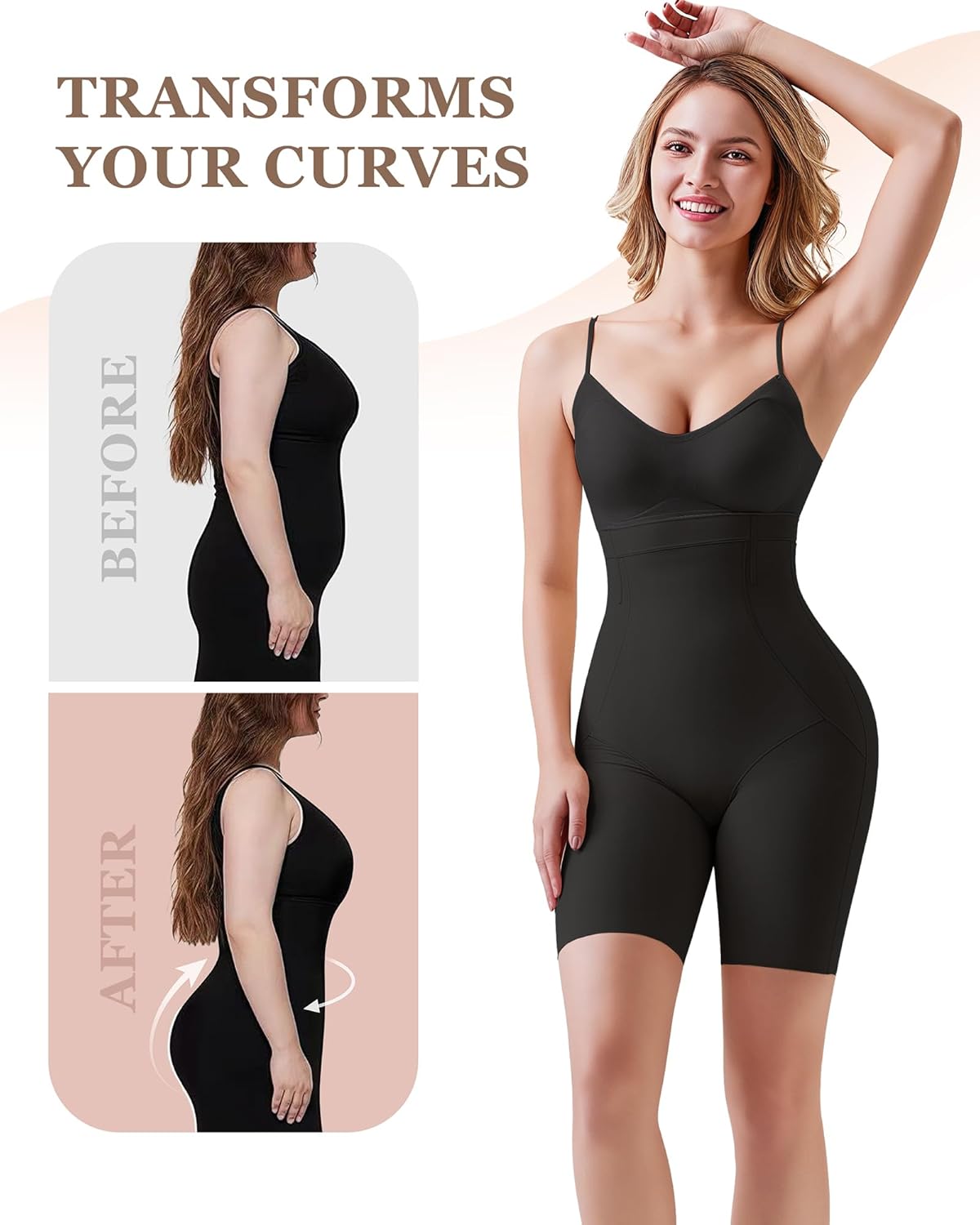 VVL Shapewear for Women, High Waisted Shapewear Tummy Control Shorts, Butt Lifting Thigh Slimmer, Body Shaper for Women - Image 5