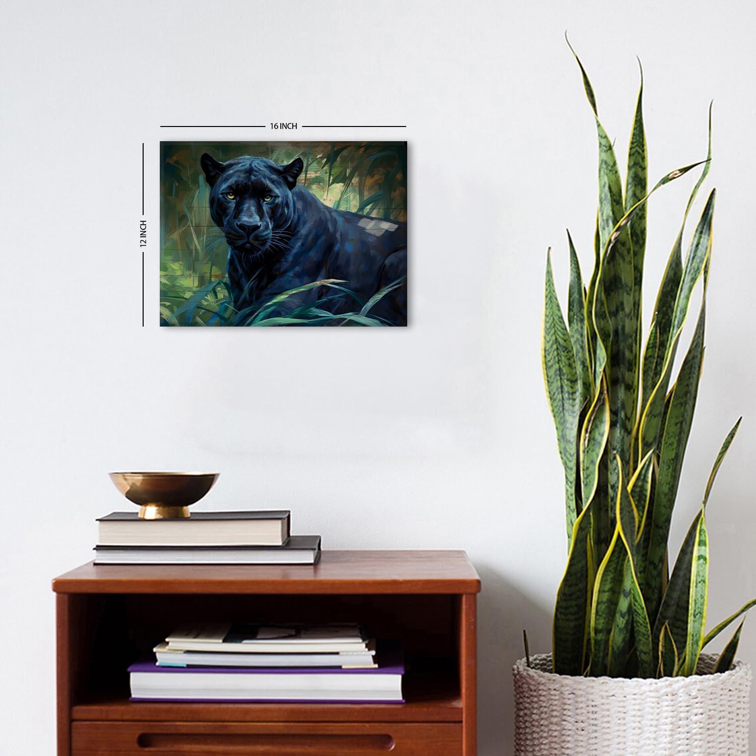 Black Panther Wall Art Jungle Animal Wall Art Black Panther Decor 12x16" image 3