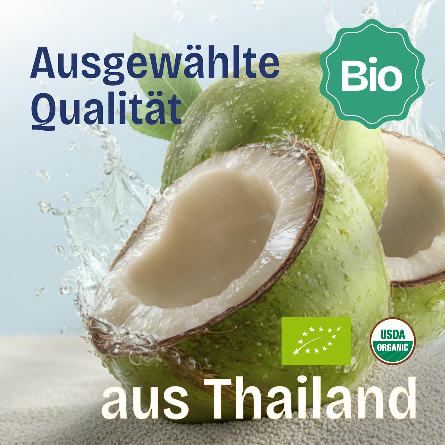 Thai Coco, agua de coco 100% pura, 12 x 1 l, procedente de Tailandia – Agua de coco natural con electrolitos – Sin azúcares añadidos ni conservantes – Bebida hidratante para el deporte y el día a día