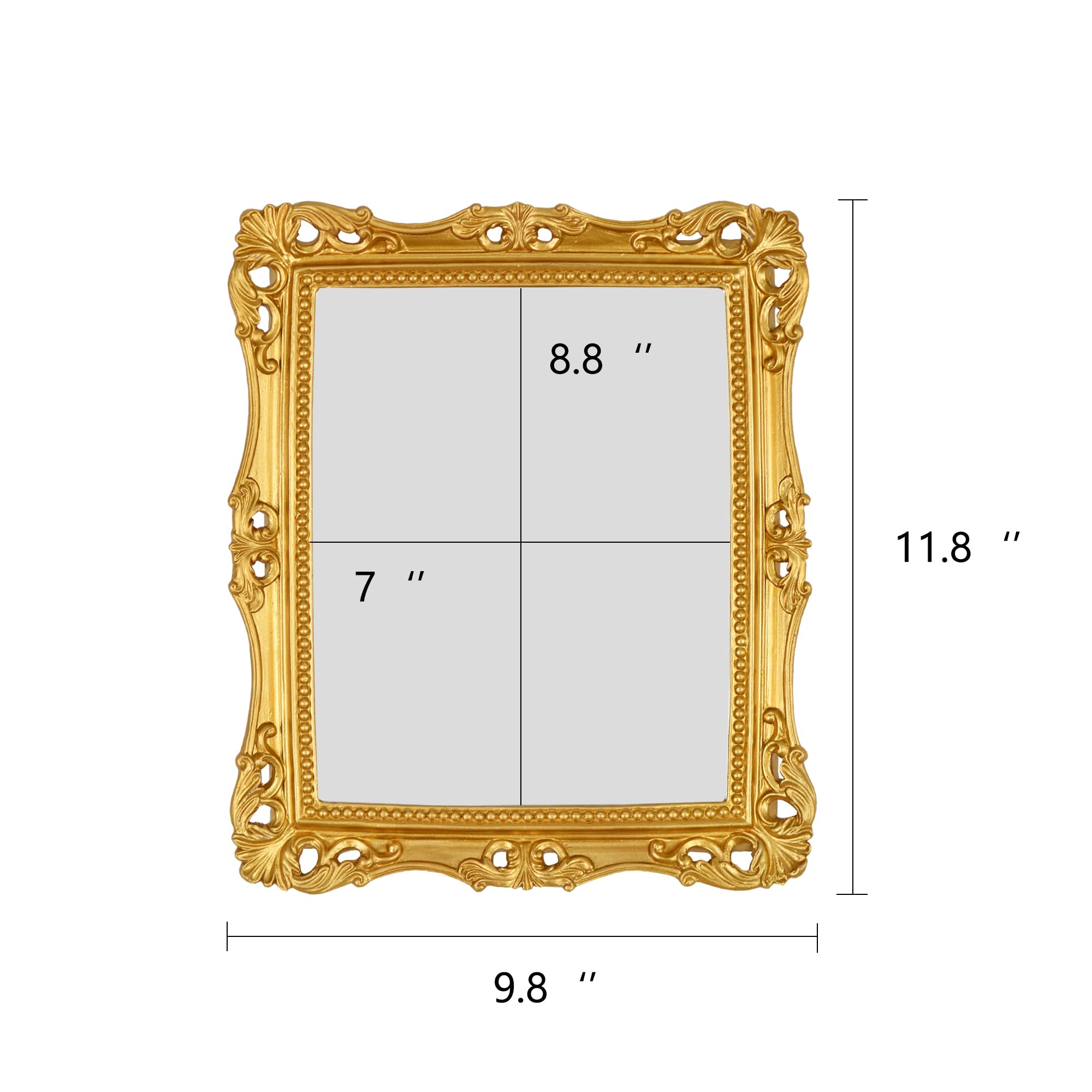 Amazon.com: OIGUMR Square Wall Mirror Vintage Mirror Gold
