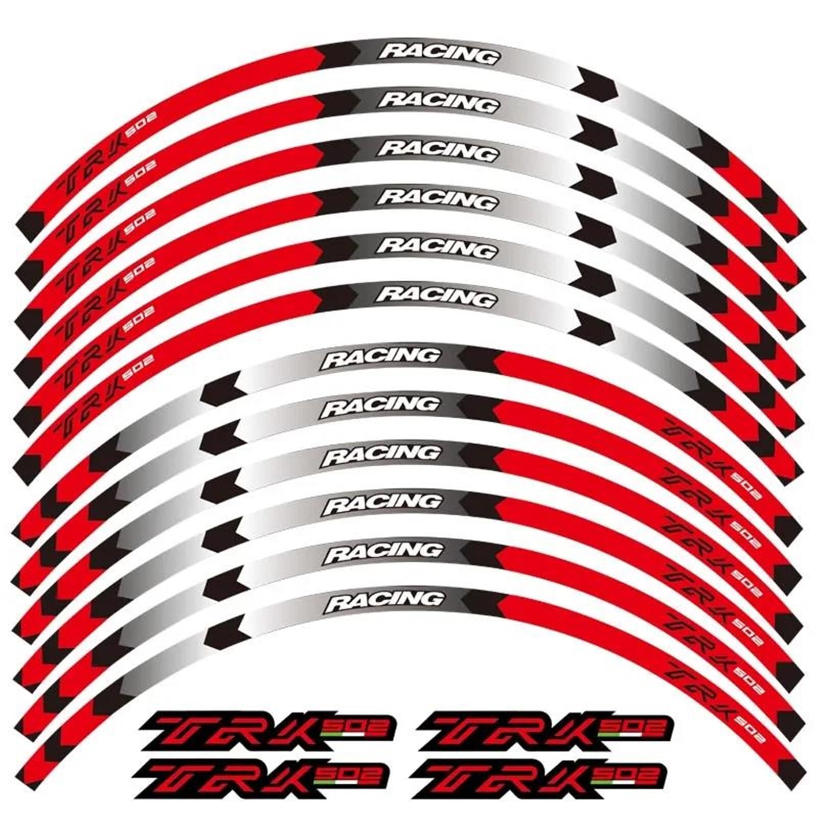 Front Rear Rim Sticker Wheel Decals Reflective Waterproof Stickers for Benelli TRK 502 TRK