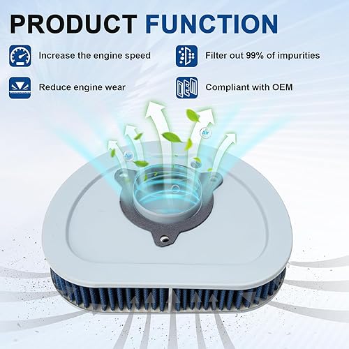 Miniatura 4 de 2963308 HD1508 Ultra Classic Limpiador de filtro de aire para Harley Davidson Street Glide 2008-2013, Electra Glide, Road King, Road Glide Custom,