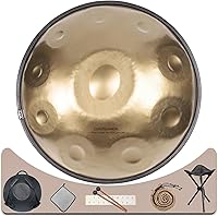 Vista 9 de Tambor de Lluvia Chime - Tambor de lluvia de 8 notas de 6 pulgadas para jardín exterior, con bolsa, libro de música, baquetas, soporte para mazo