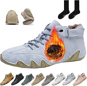 Vogany Schoenen Orthopedische Sneakers voor Vrouwen, Vogany Schoenen, Unisex Waterdichte en Ademende Orthopedische Schoenen Mannen Outdoor Antislip Lichtgewicht Slip On Sneakers, Bruin, 36EU