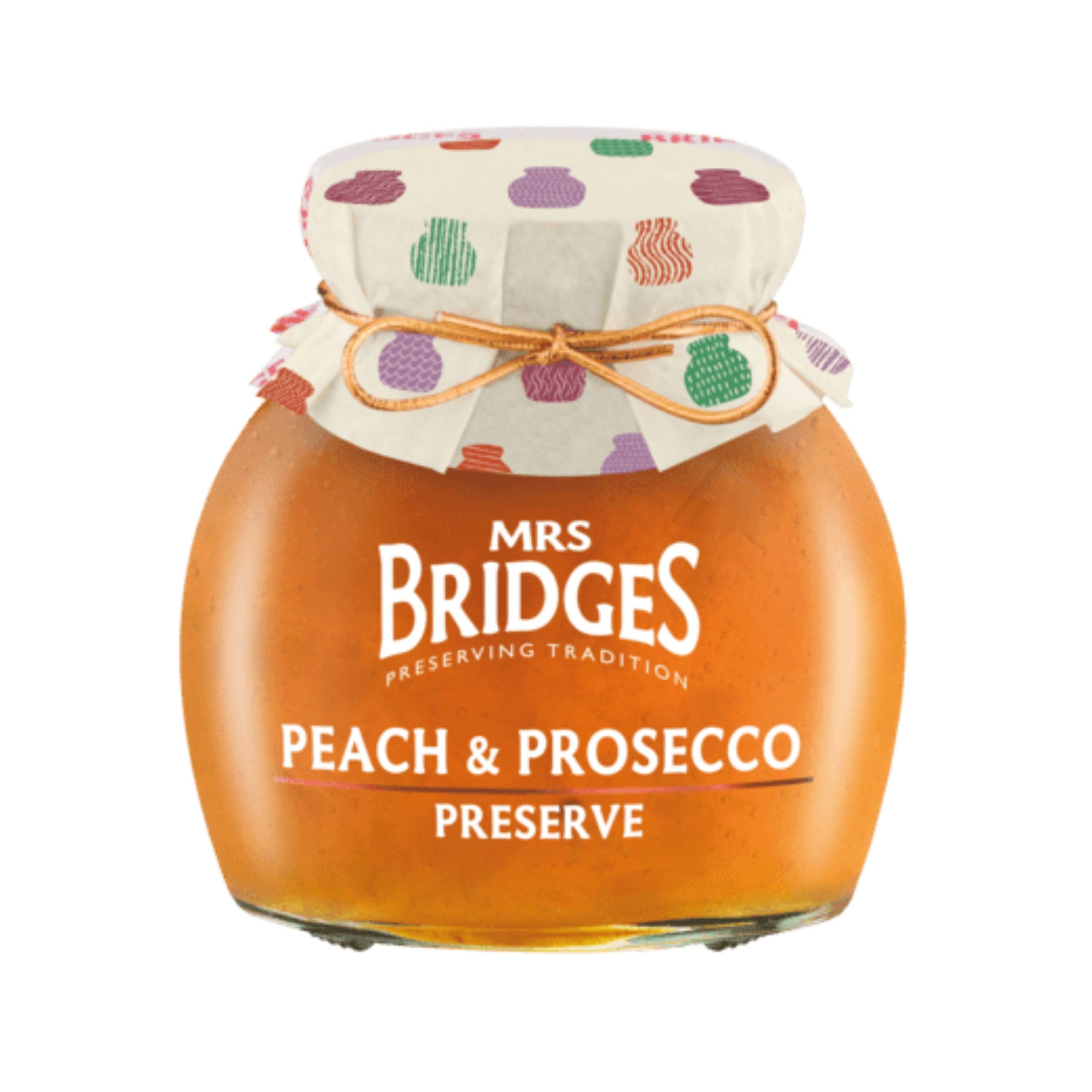 Peach & Prosecco Preserve, Made in Scotland, 12oz Jar (Pack of 1)