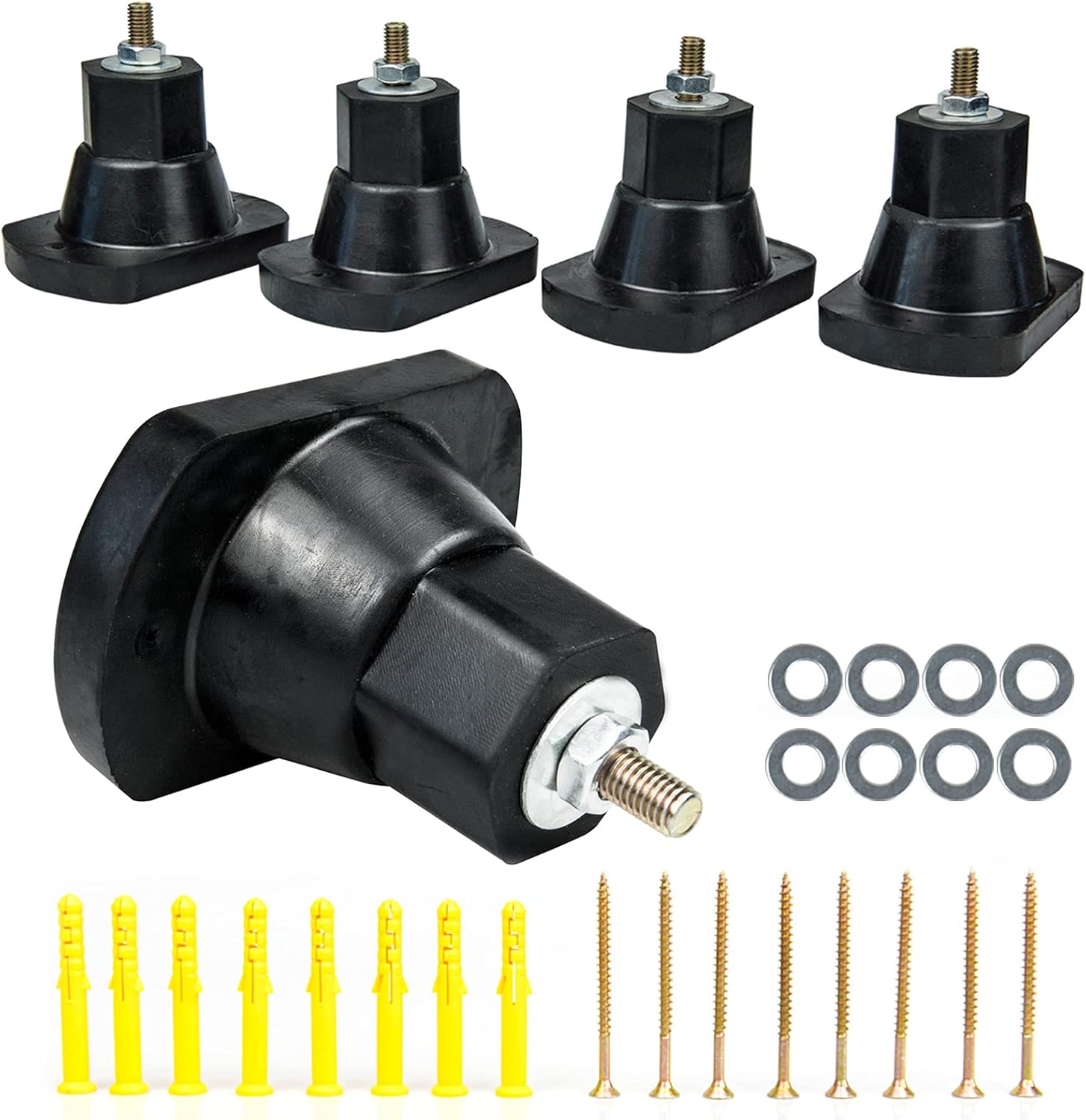 4Pack Air Conditioner Shock Pad, Rubber Isolator Feet, Vibration Isolator Pads for Outdoor Air Conditioner Accessories (Upgrade)