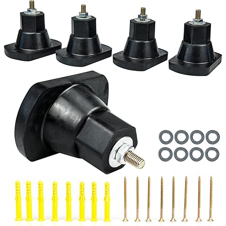 YFULLY Rubber Vibration Isolator Ounting Bracket 4-Pack Air Conditioner Vibration Daping