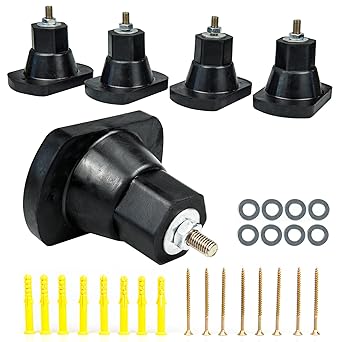 4Pack Air Conditioner Shock Pad,Rubber Isolator feet,Vibration Isolator Pads for Outdoor Air Conditioner Accessories (Upgrade)