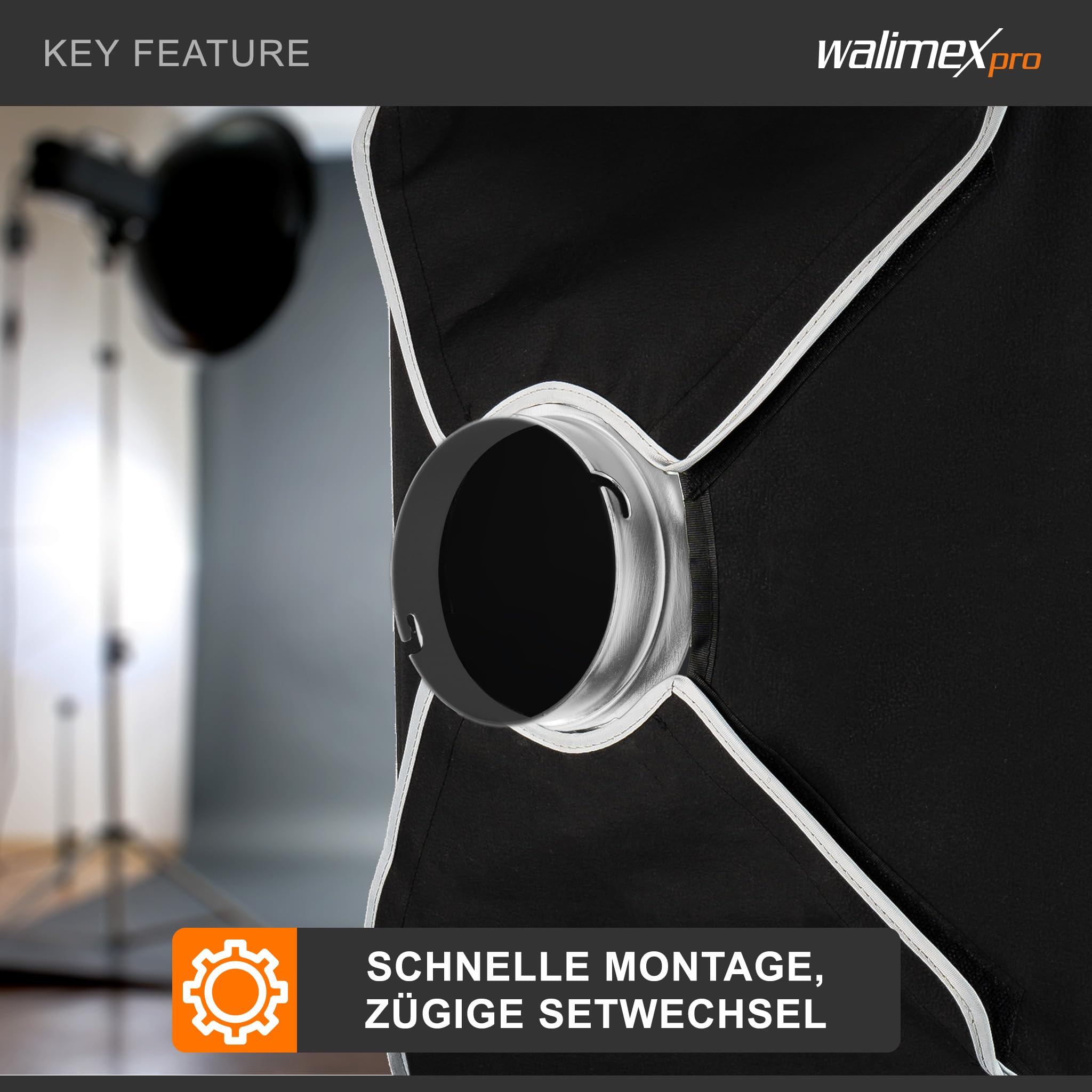 Walimex 12713 - Adaptador de softbox para Elinchrom (diámetro Exterior de 15.2 cm)
