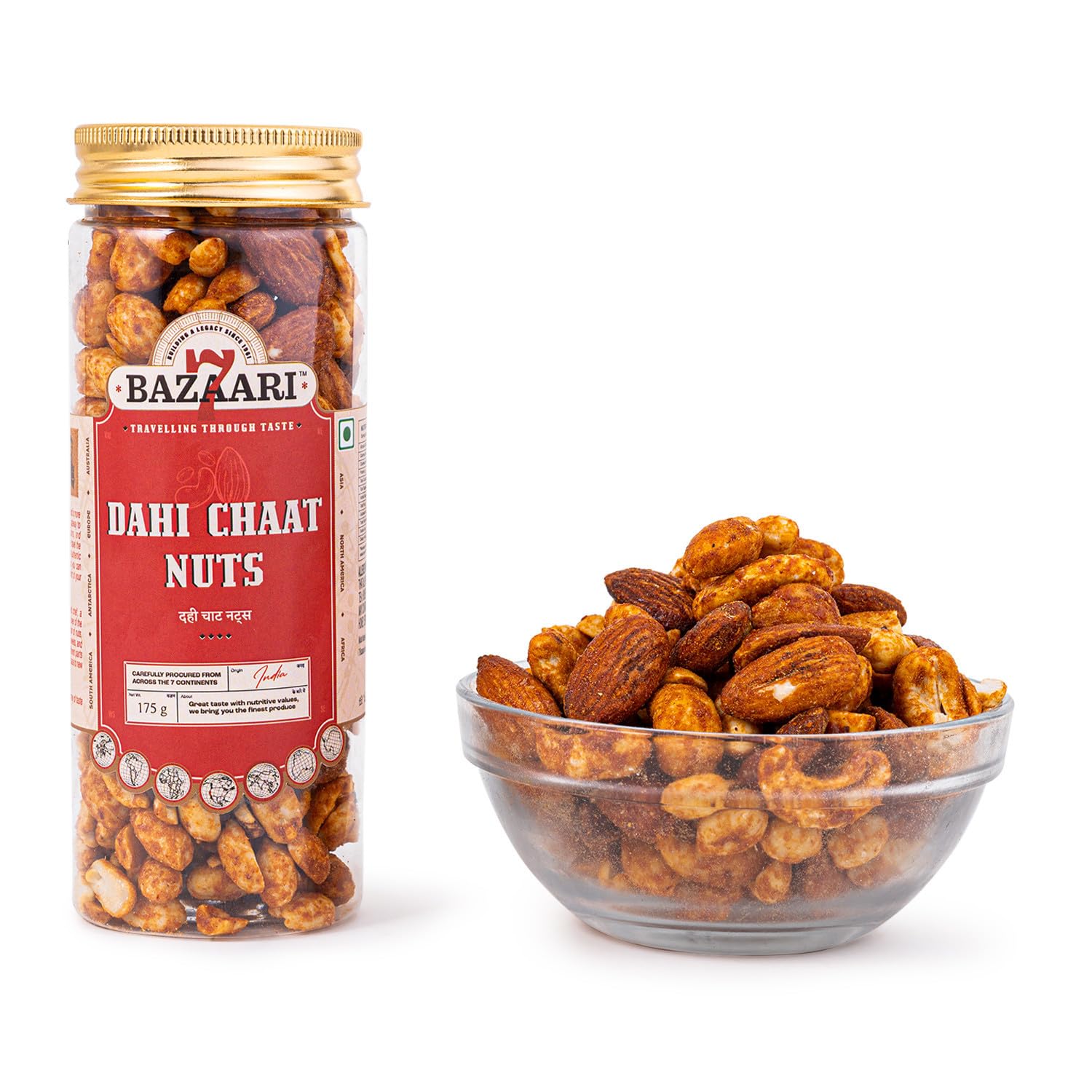 7 BAZAARI™ Dahi Chaat Nuts 175g Blend of Almonds, Cashews, and Peanuts with Pudina | No Added Oil | Trail Mix - Ultimate Crunchy Snack, Snacking Now Healthy and Tasty (B0CWL1H8T7) Amazon Price History, Amazon Price Tracker