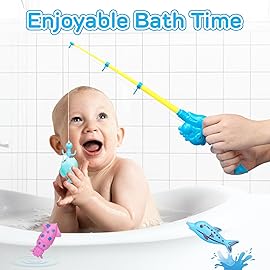 TOY Life 2-Player Magnetic Fishing Game for Kids 3-5 - Toddler Fishing Pole Set with Fish Toys - Bath & Pool Toys - Water Table Accessories - Educational Fishing Toy Rod for Boys Girls