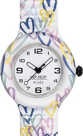 Orologio Bambina HIP HOP Con Ciliegie - Cinturino In Silicone E Tessuto Rosa, Impermeabile 50m - Foto 5