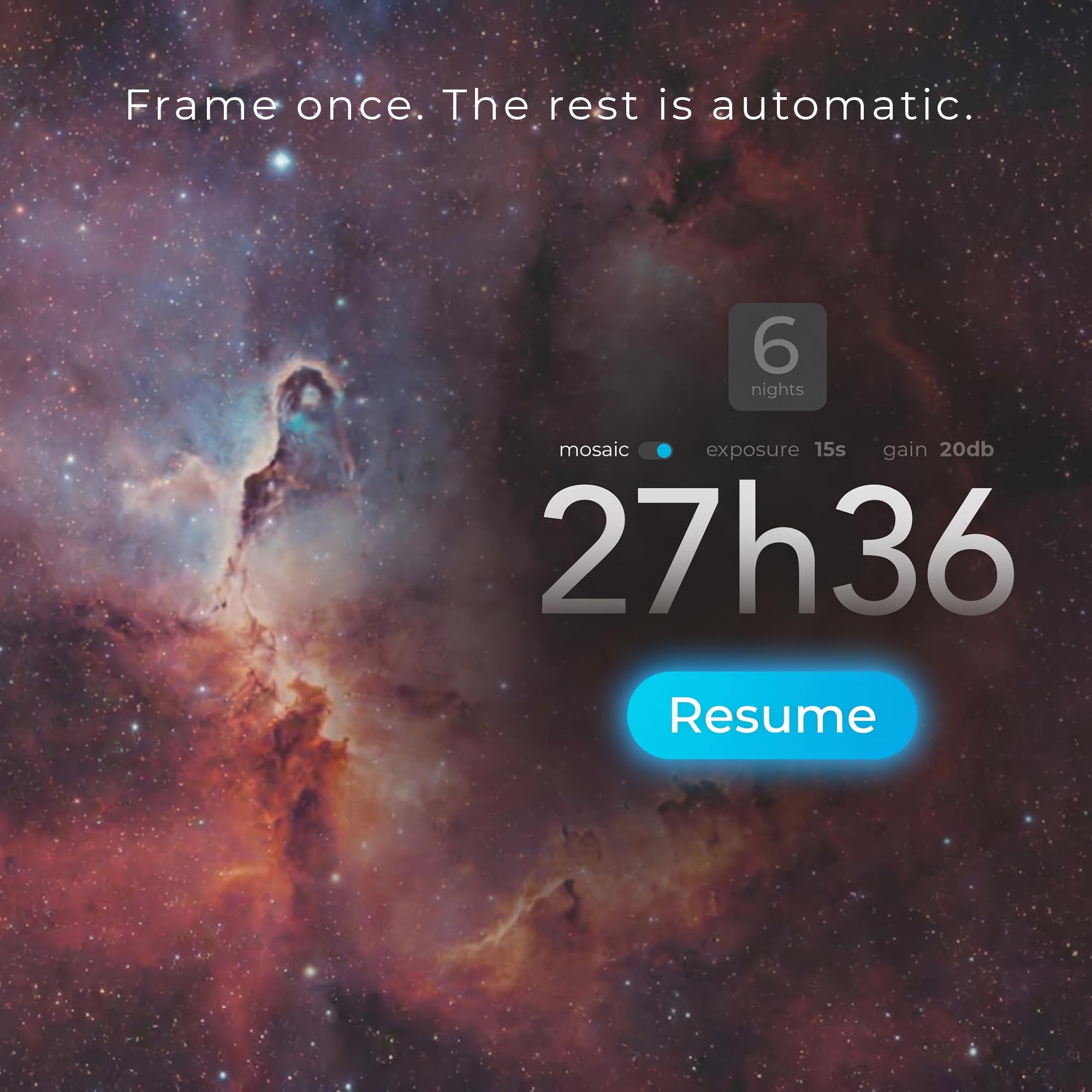 VAONIS VESPERA 3 – Télescope Intelligent pour Adultes et débutants avec Suivi Automatique, empilage en Direct et Batterie de 11 h