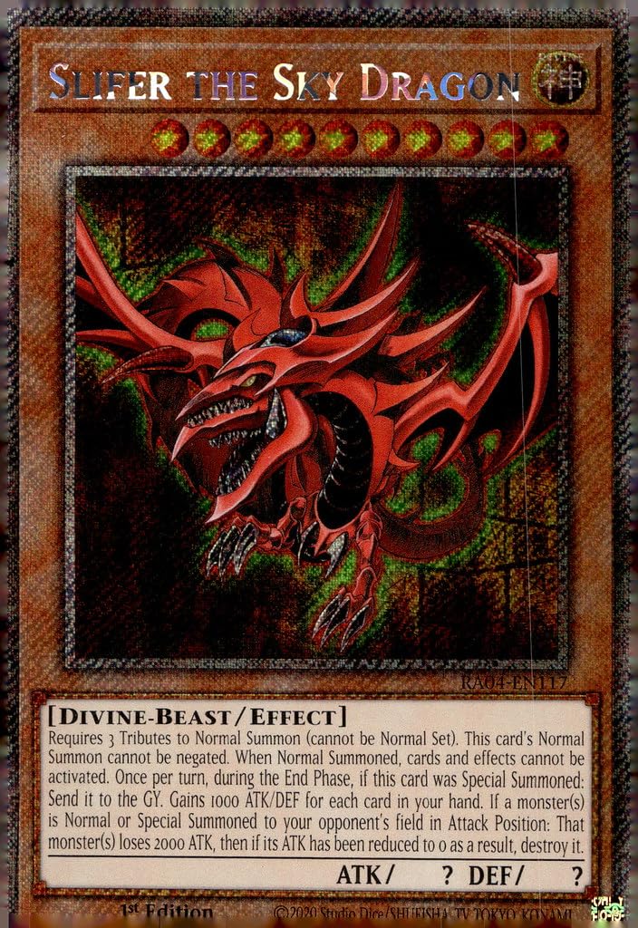 Amazon.com: Slifer The Sky Dragon (Platinum Secret Rare) - RA04