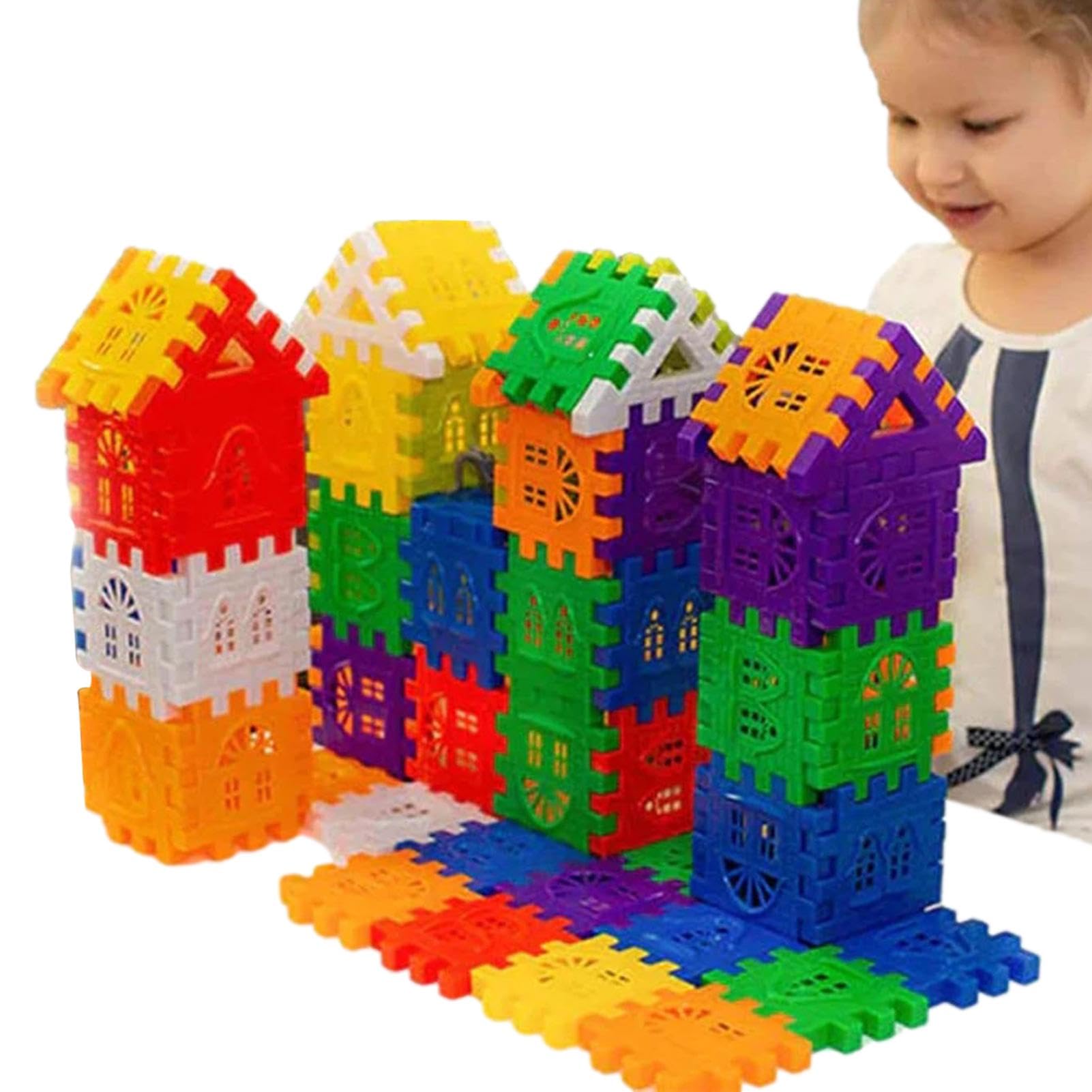 Connectable Bricks - Snap Together Pieces, Modular Building Units | Click in Blocks Stackable Construction Sets, Interlocking Building Elements Connectable Construction Bricks Snap on Pieces Building