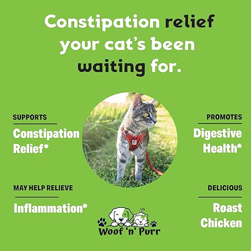 Vista 3 de Woof 'n' Purr Alivio del estreñimiento del gato Puede ayudar a reducir el estreñimiento y los intestinos bloqueados, mejorar el movimiento