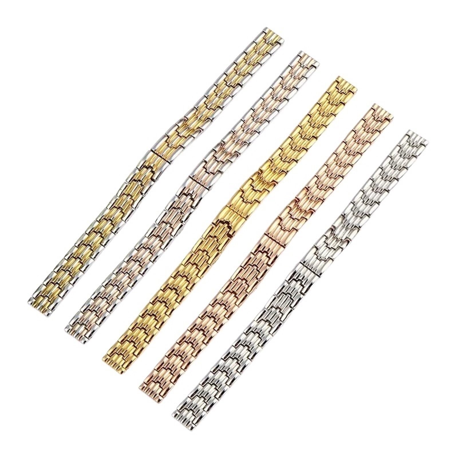 Bracelet de montre universel en acier inoxydable - Confortable et durable - Or rose - 8 mm