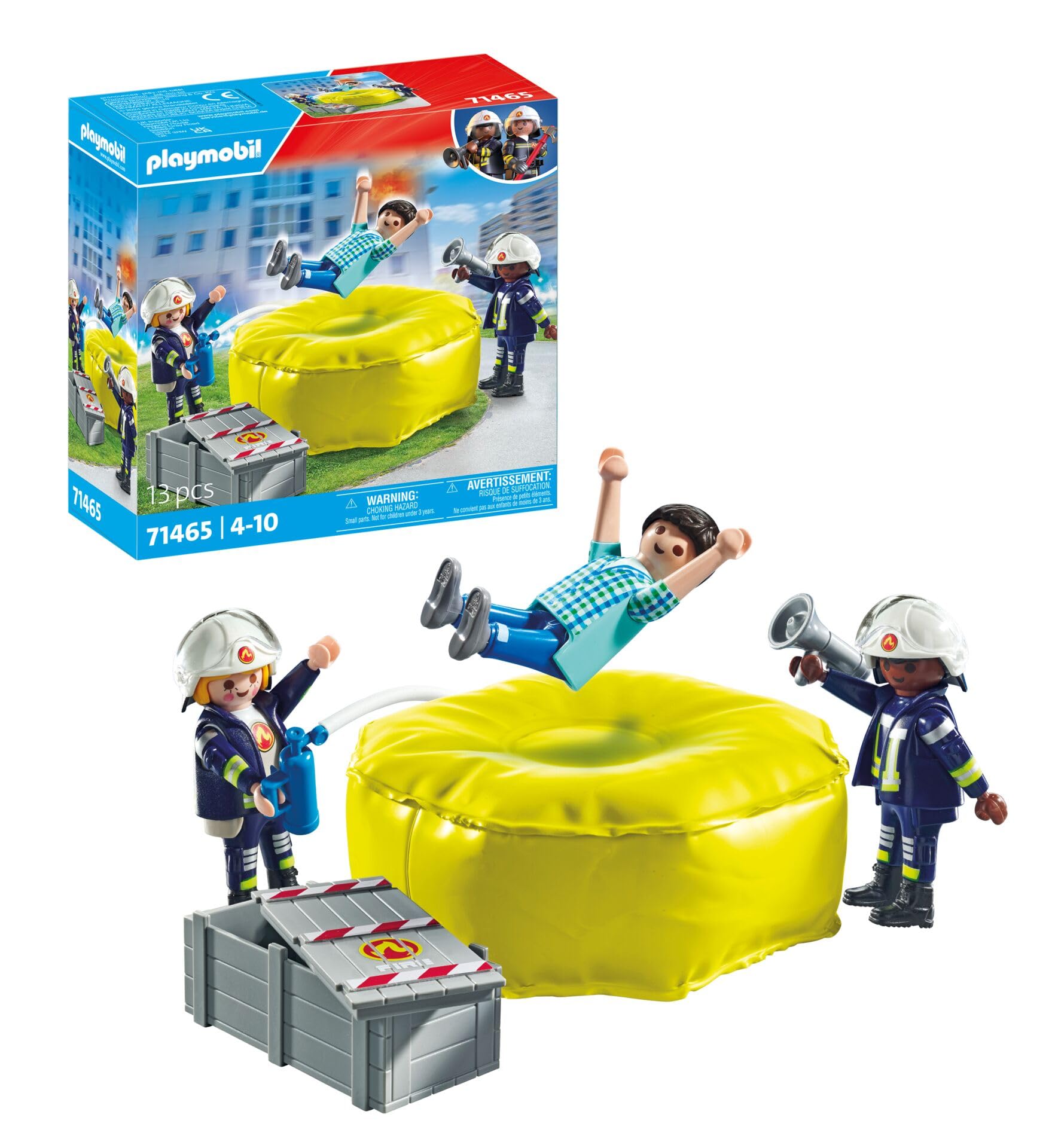 PLAYMOBIL Action Heroes 71465: Feuerwehrleute mit Luftkissen – Lebensretter im Einsatz