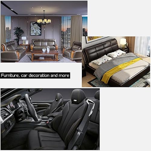 Miniatura 7 de Parche de reparación de cuero de 36 x 158 pulgadas, cinta de reparación de cuero autoadhesiva, parches de cuero para muebles, sillas, asientos de