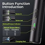 ELEGOO 35-in-1 Ensemble tournevis électrique avec LED et 33 Bits magnétiques, rechargeables de type C 1500mAh Batterie, Kit d'alimentation de précision pour 3D Entretien de l'imprimante, Réparations de petits appareils électroniques, Ingénieurs