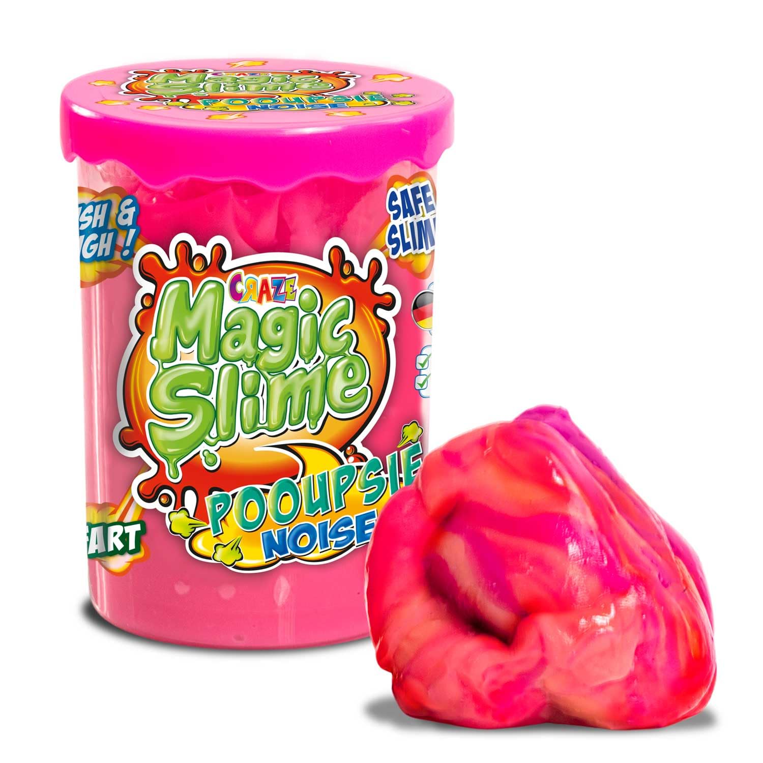 Craze Magic Slime POOUPSIE Noise | 16er Slime Set Kinder Schleim Dickflüssiger Pups Slime Kit 3X 100g, Scherzartikel, Rückstandsfrei