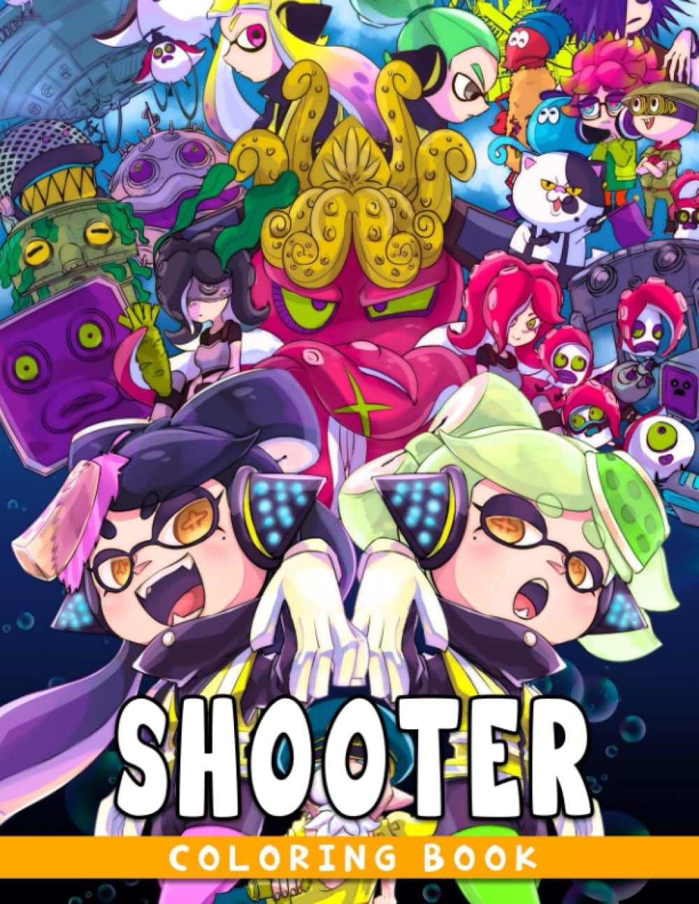 Shooter Coloring Book: Collection of Manga Characters and Scenes Pictures for Fans of All Ages | Gifts to Relax and Stimulate Creativity