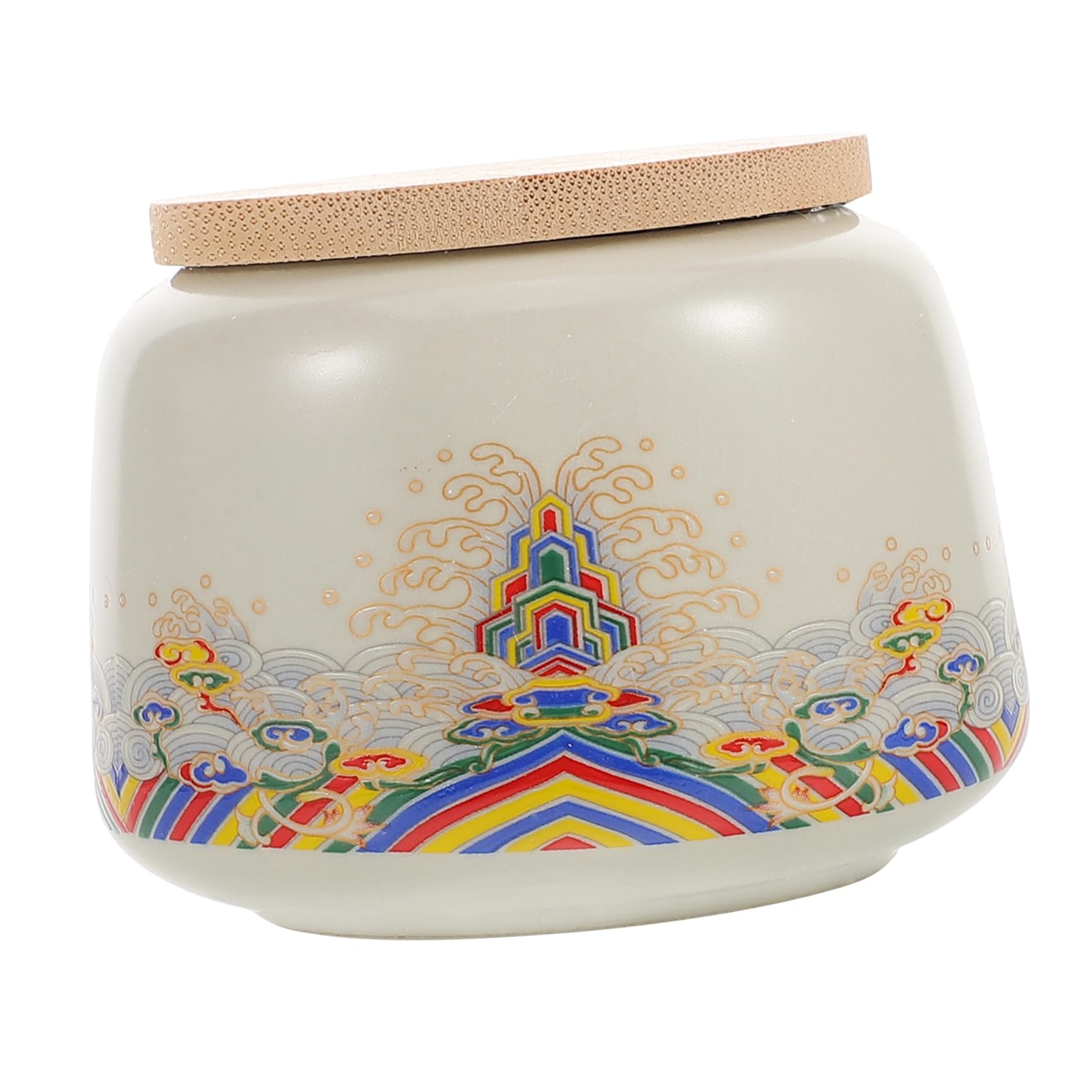 Ceramic Storage Jar with Airtight Lid Vintage Style Tea Canister for Loose Leaf Tea Coffee and Snacks Capacity Decor