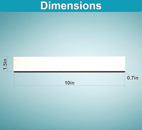 Miniatura 6 de Tira magnética de cuchillo blanco de 10 pulgadas, uso como soporte magnético para cuchillos para pared, tira magnética para cuchillos, barra