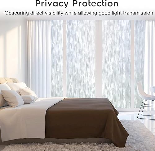 Miniatura 65 de rabbitgoo Película de privacidad para ventana, película de vidrio esmerilado, cubierta de vinilo extraíble para puertas, bloqueo UV, decorativa