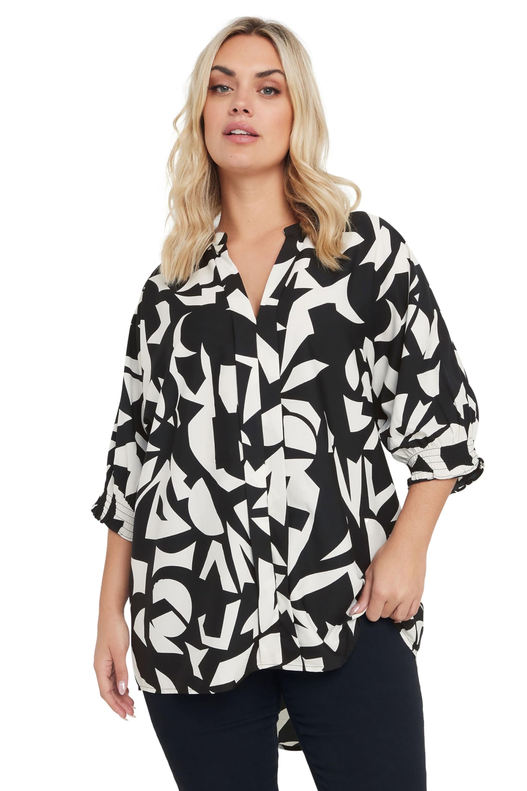 Yours - Printed Shirt - Black - Size 22-24