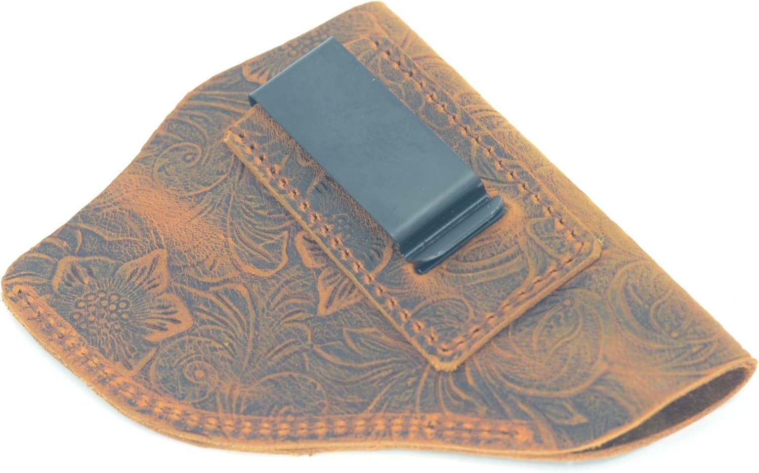 JJNUSA Leather IWB Holster, Fits Most J Frame Revolvers - Ruger SP101 LCR/Smith and Wesson Bodyguard/Taurus 50 85 / Charter Arms & Most .38 Special Type Holsters Guns