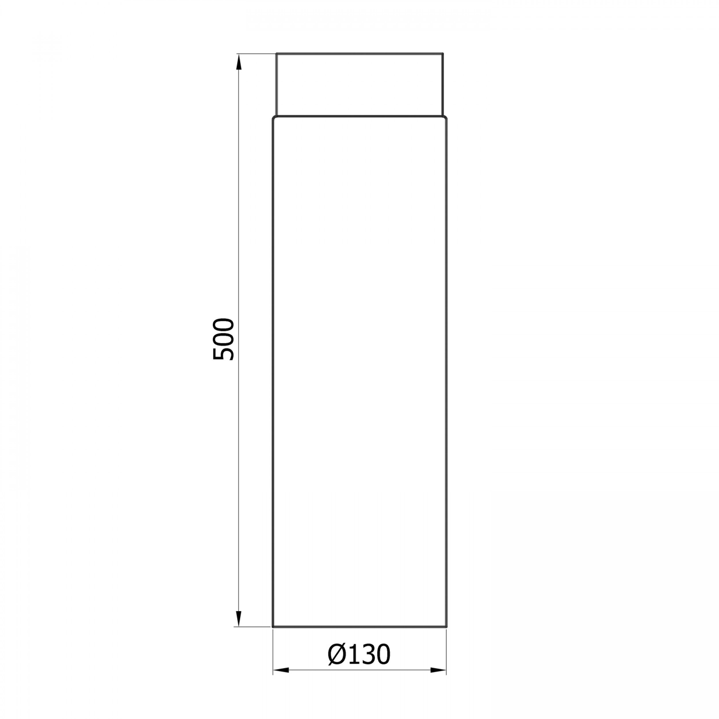 raik Rauchrohr Ofenrohr 130 mm Durchmesser 500 mm Länge Materialstärke 2 mm legierter Stahl Senotherm-Beschichtung eingebrannt schwarz Made in EU bis 600°C