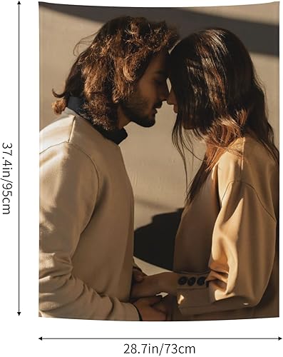 Miniatura 3 de OHORTEB Tapiz vertical personalizado con foto y nombre, colgante de pared personalizado para bodas, cumpleaños, día del padre, día de la madre, el