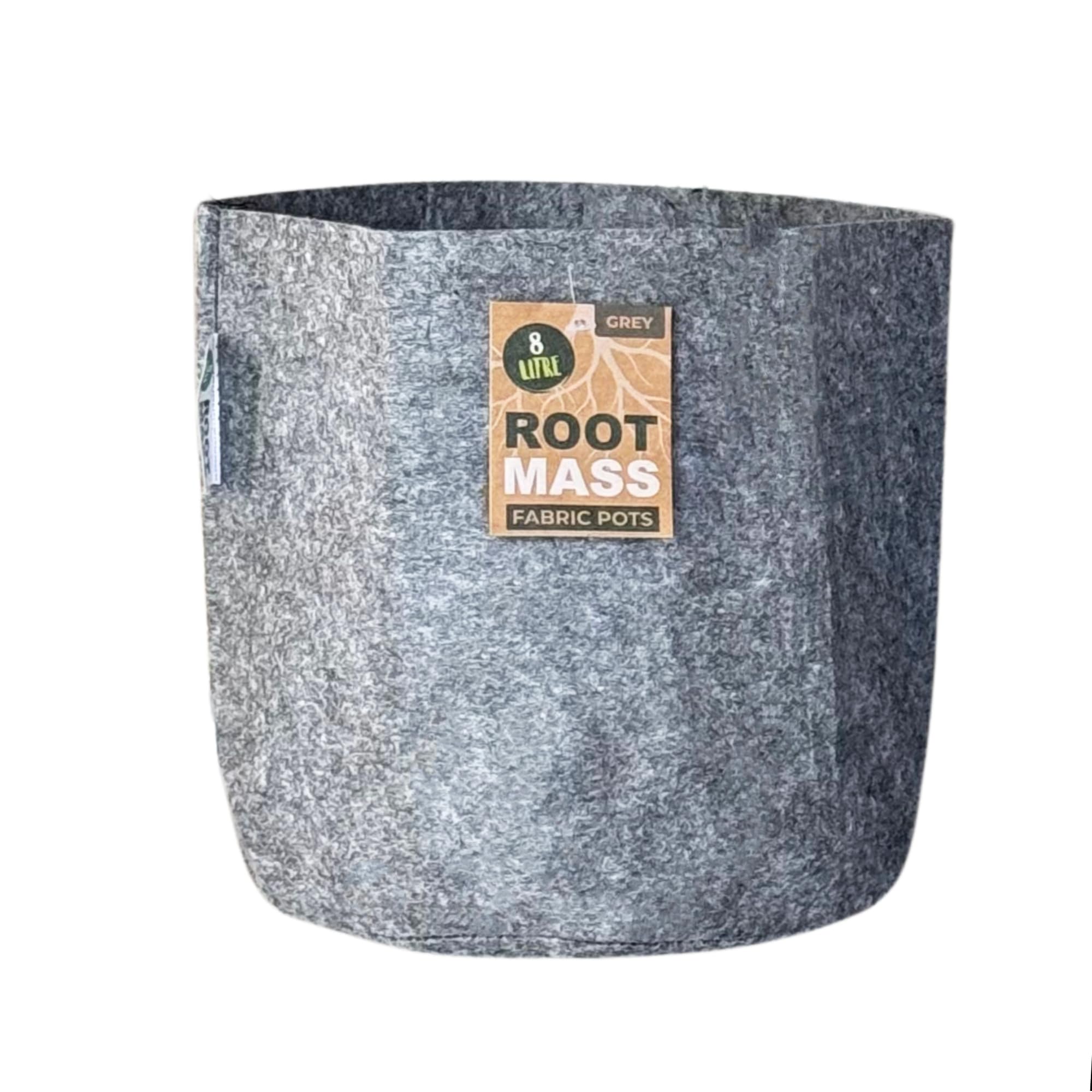 Growcery Grey 5 Pack Fabric Plant Growing Bags, 8L, 12L, 16L, 20L Nonwoven Fabric Breathable Grow Bags Heavy Duty Thickened Root Aeration Garden Pots, For Flowers And Vegetables (8L)