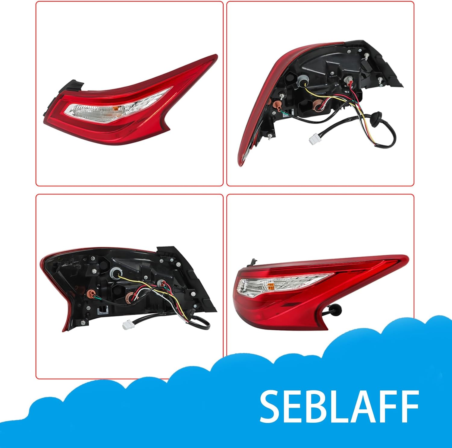 1-Pack RH Tail Light Assembly Replacement for Altima 2016 2017 2018 Outer Passenger Side