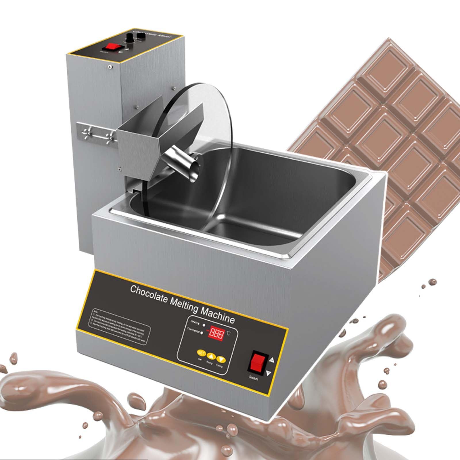 Set per La Colata di Cioccolato da 12 kg, Forno Fusorio A Riscaldamento Senza Acqua, 5 Piastre Riscaldanti per Un Riscaldamento Uniforme, per Cioccolateria/Pasticceria