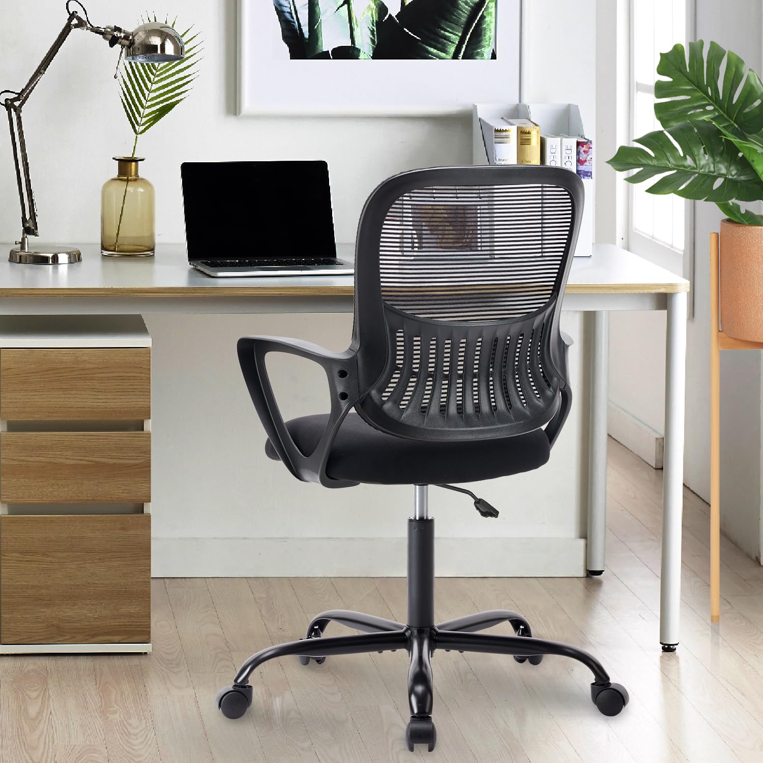 Chaise de bureau ergonomique pour le télétravail et la chambre - DUMOS noir