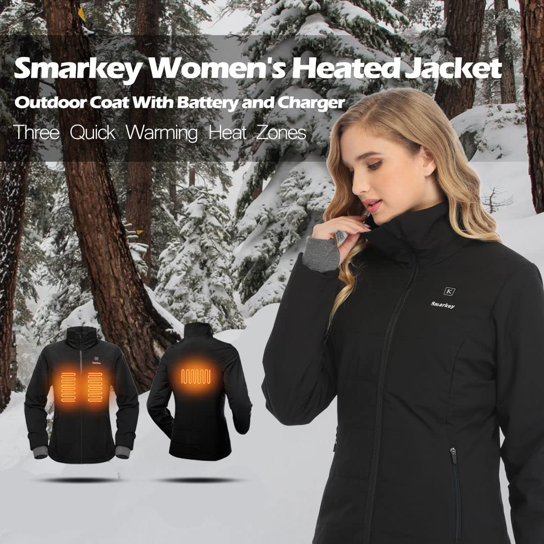 Heated Jacket Winter Outdoor Coat 
