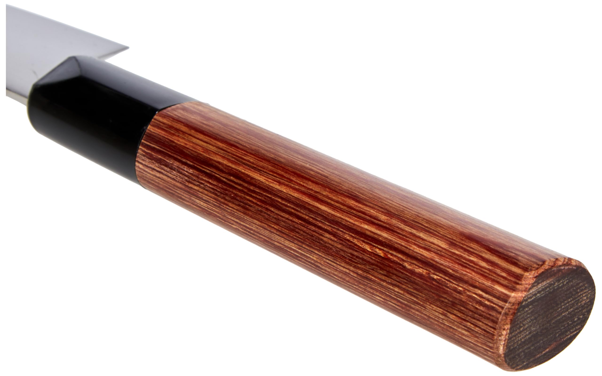 KAI Seki Magoroku Redwood Cuchillo de oficina con hoja de 10 cm - Acero inoxidable 1K6 con 57 (±1) HRC - Hoja pulida de alto brillo - Mango de madera de Pakka Red Wood - Hecho a mano en Japón