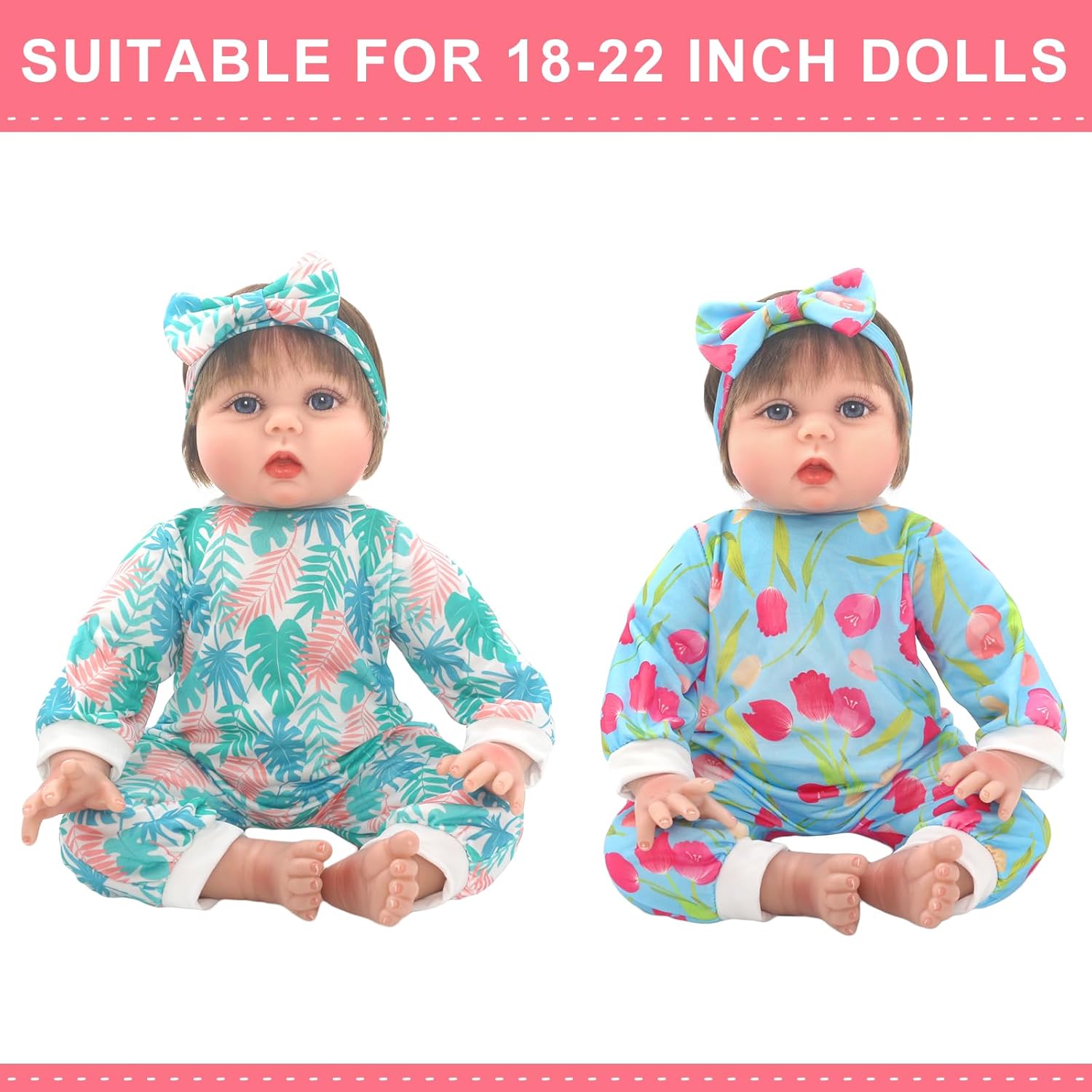 18-22 inch Doll Clothes and Accessories with Headband 5-Packs for 18-22 inch Doll (Not Include Doll)