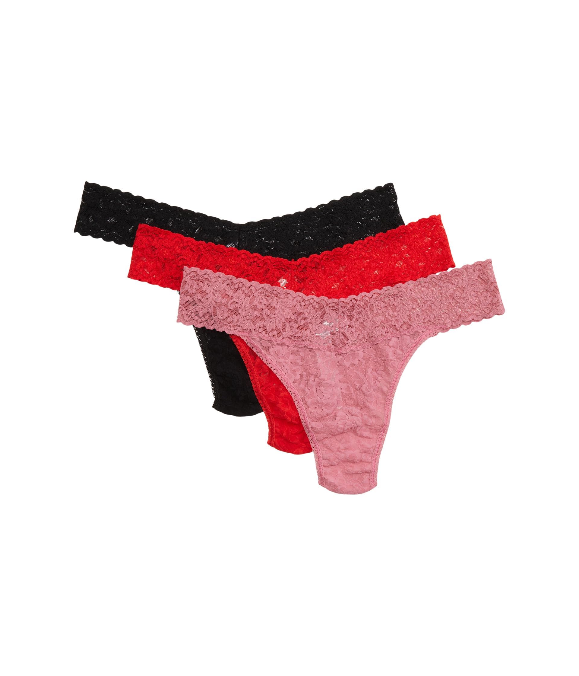 Hanky PankyWomen's Signature Lace Original Rise Thong 3 Pack