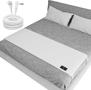 Grounding Sheets for King Size Bed, Grounding Bed Sheets with 10% Silver Fiber, Earth Connected Sheets for Better Sleep, Energy, White, 27"*76"