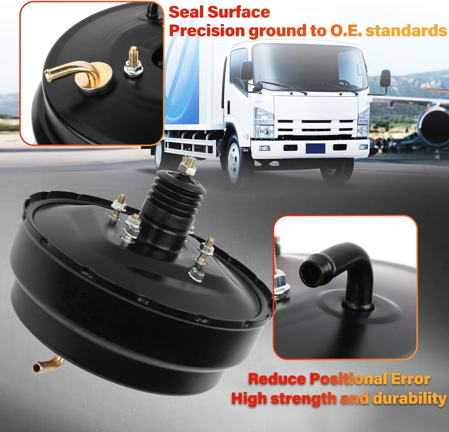 53-8441 Vacuum Power Brake Booster Compatible with Chevrolet W4500/W5500 Tiltmaster 2002-2009, W5500HD Tiltmaster & GMC W4500/W5500 Forward 2002-2009, W5500HD Forward & Isuzu NPR, NPR-HD, NQR