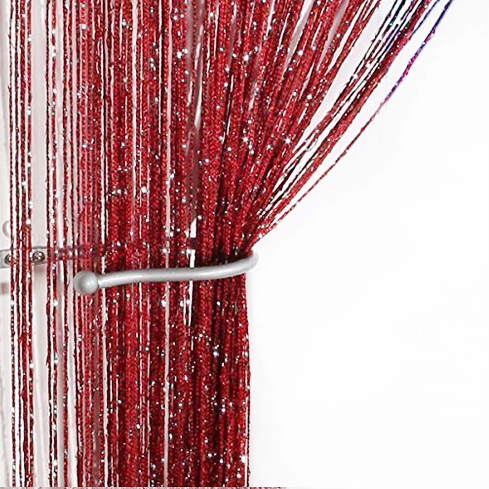 John Aird Jazz Glitter String Curtain Panel (Wine) โ image 1