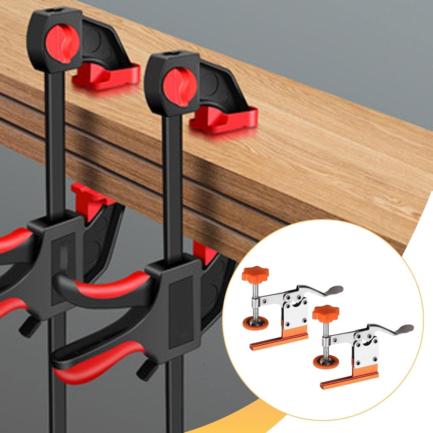 predolo Clamp Holder Heavy Duty Aluminum Alloy Quick Release Fixture Stable Suitable for DIY Projects Professional Repairs Home Worksho, 2 Piece