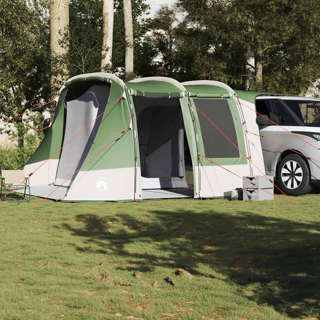 Tente de Voiture Imperméable Vert Polyester,Abri de Camping avec Double Entrée,Tente de Toit pour Voiture et Tentes Familiale,Compatible avec la Plupart des Véhicules,403x325x209cm