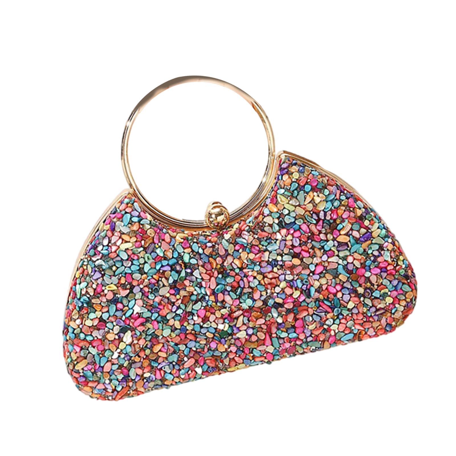 Sac à main de soirée strass multicolore pour briller de mille feux avec assurance